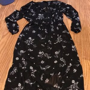 XL long see through black dress